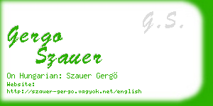 gergo szauer business card